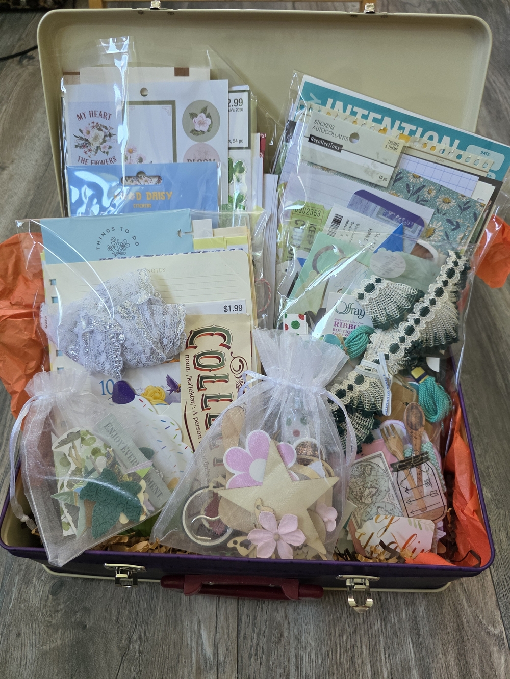 Crafting Box Filled with Mystery Scrap Paper And Ephemera - Picture 3 of 16